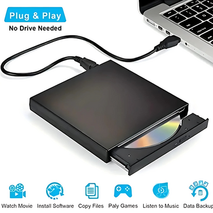 Slim External CD &amp; DVD Player for PC , notebook & Laptop