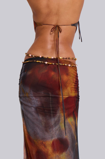 Backless Maxi Dress in Whiskey