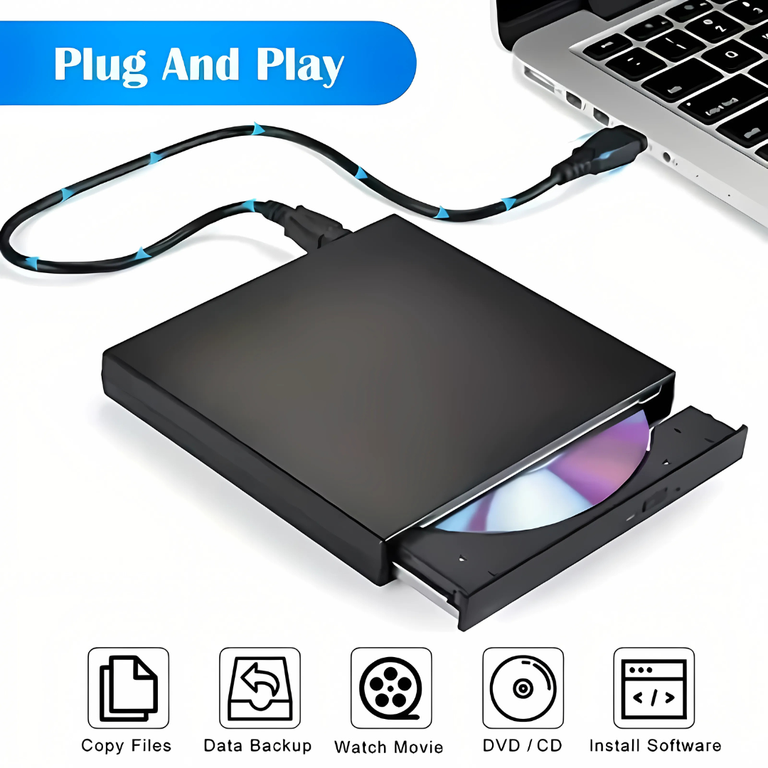 Slim External CD &amp; DVD Player for PC , notebook & Laptop