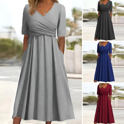 Elin™ | Timeless V-Neck Dress