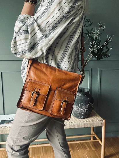 Alma Cognac Shoulder Bag