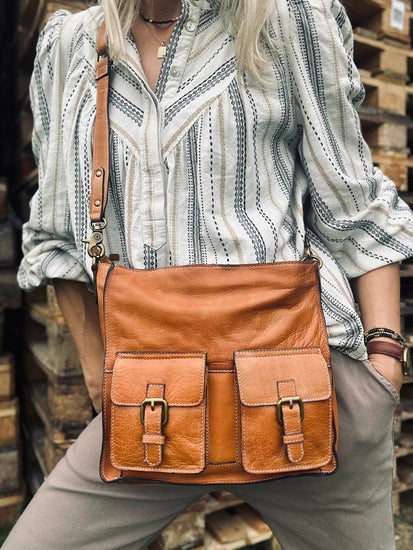 Alma Cognac Shoulder Bag