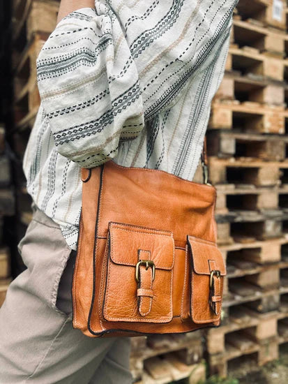 Alma Cognac Shoulder Bag