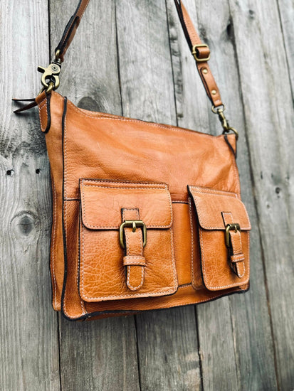 Alma Cognac Shoulder Bag