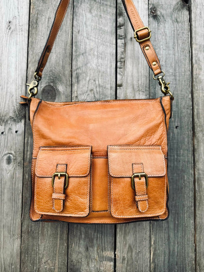 Alma Cognac Shoulder Bag